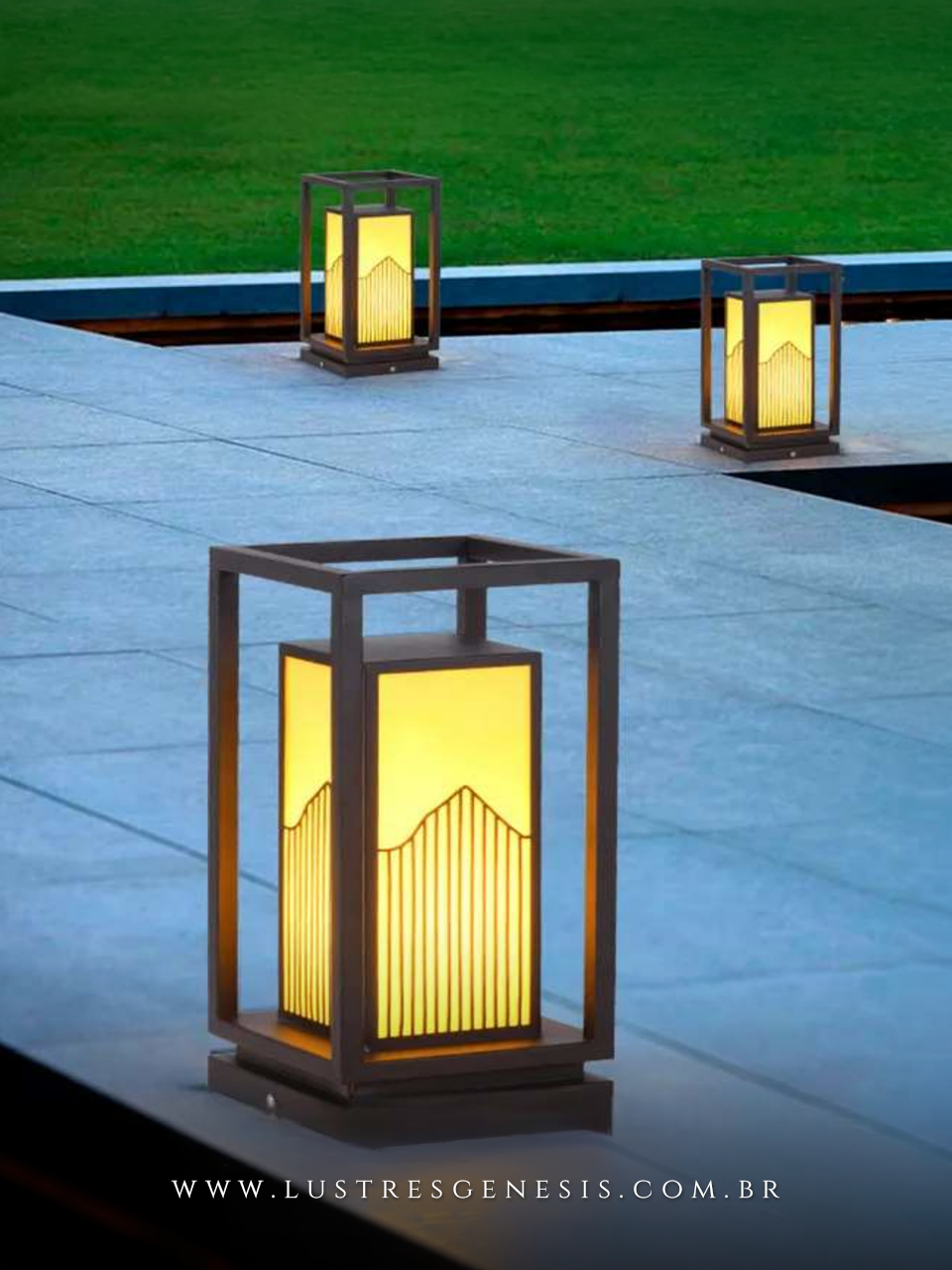 Balizador de Ch&atilde;o Oriental I Premium Blindado para Paisagismo